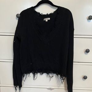 distressed sweater